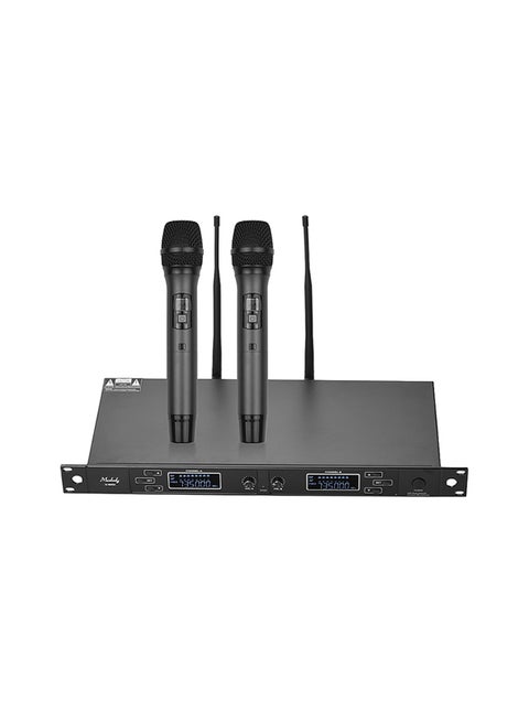 Professional Dual-Channel UHF Wireless Microphone System