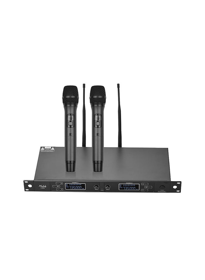 Professional Dual-Channel UHF Wireless Microphone System