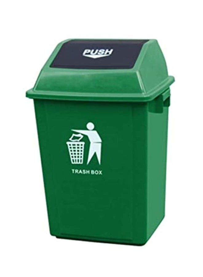 Generic Swing Top Quadrate Garbage Bin 40L Green 40Liters 