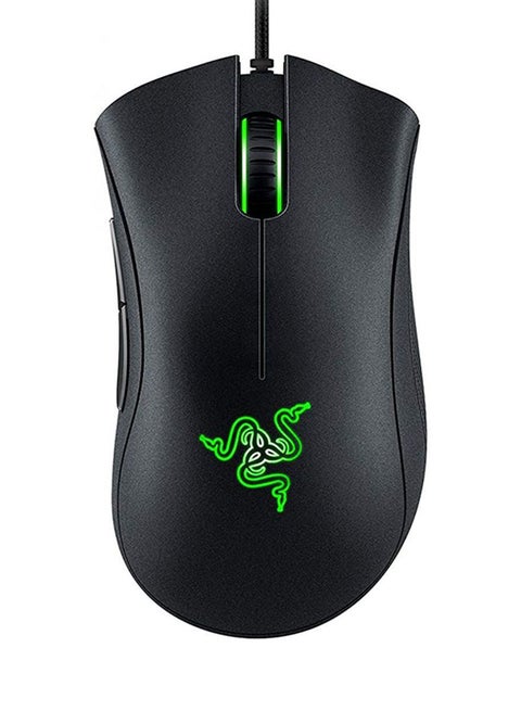 DeathAdder Essential Gaming Mouse: 6400 DPI Optical Sensor - 5 Programmable Buttons - Mechanical Switches - Rubber Side Grips - Classic Black