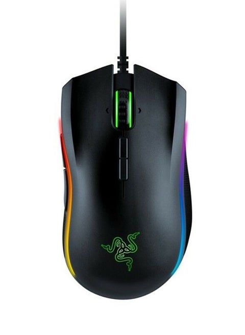 Razer Mamba Elite Wired Gaming Mouse: 16,000 DPI Optical Sensor - Chroma RGB Lighting - 9 Programmable Buttons - Mechanical Switches Black