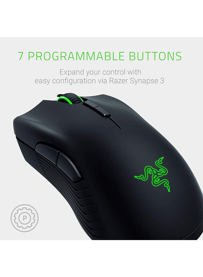 RAZER - Mamba Wireless - Wired/Wireless Gaming Mouse with True 16,000 DPI 5G Optical Sensor, 50 Hour Battery Life, Powered By  Chroma Black - Image 1