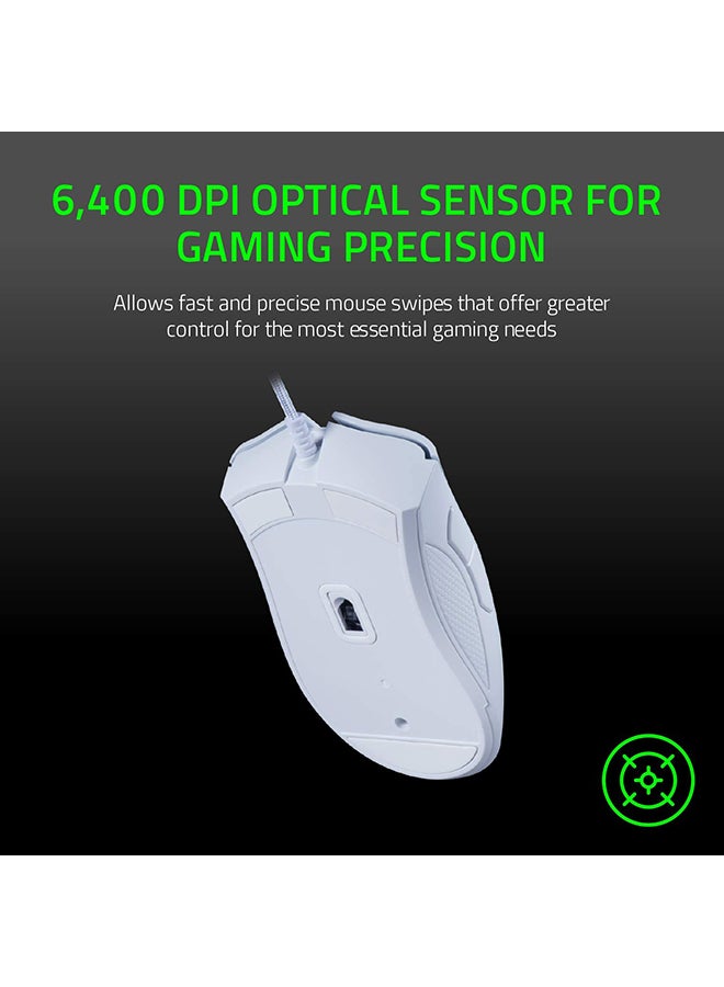 RAZER - DeathAdder Essential Gaming 6400 DPI Optical Sensor Mouse White - Image 1