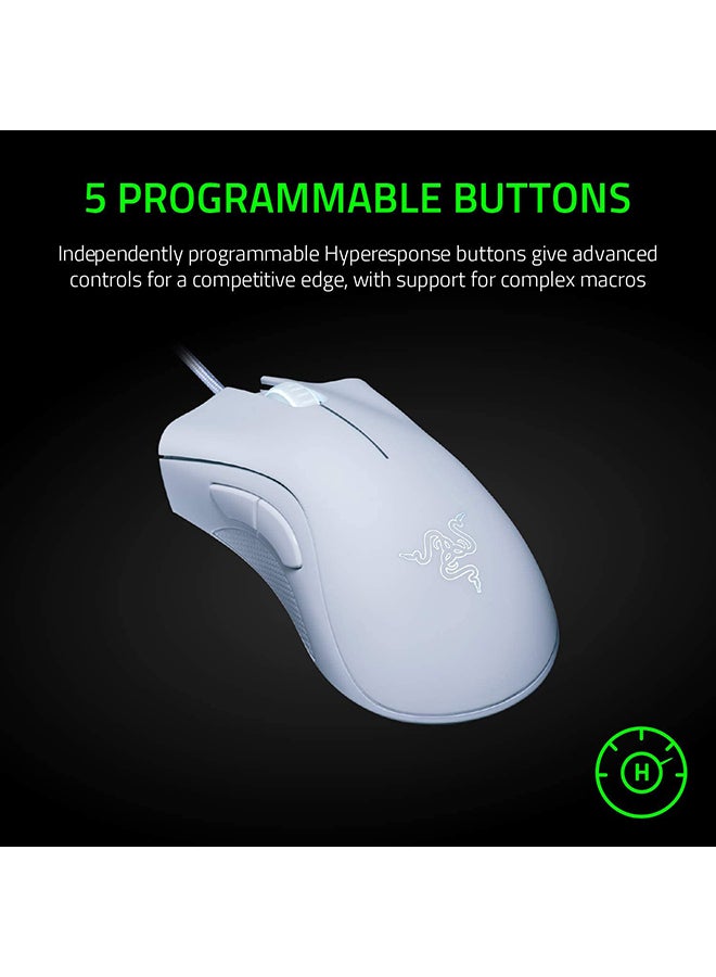 RAZER - DeathAdder Essential Gaming 6400 DPI Optical Sensor Mouse White - Image 1