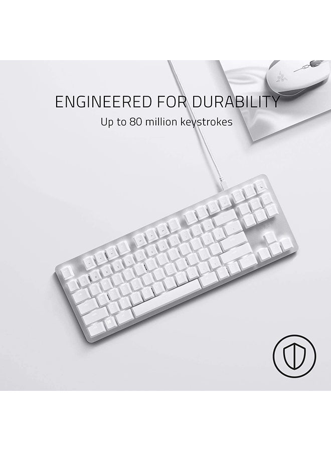 Black Widow Lite - Silent Mechanical Gaming Keyboard With White LED Backlighting For Enhanced Productivity, Orange Switches (Silent & Tactile) Mercury
