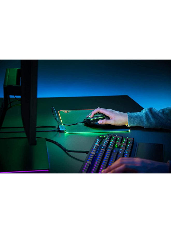 RAZER - Razer Firefly V2 -Hard Surface Gaming Mouse Mat(Micro-Textured Surface, Cable Holder, RGB Chroma Lighting) Black Black - Image 1