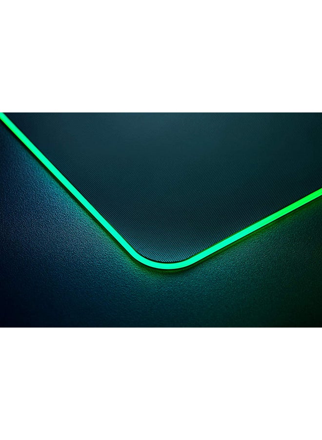 RAZER - Razer Firefly V2 -Hard Surface Gaming Mouse Mat(Micro-Textured Surface, Cable Holder, RGB Chroma Lighting) Black Black - Image 1