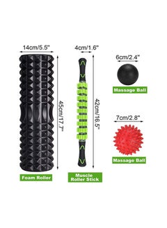 SKY-TOUCH 5-In-1 Fitness Foam Roller Set 50cm  - Image 2