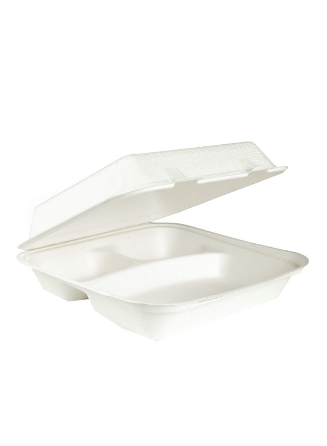 200-Piece 3 Clamshell Plates Set White 8inch