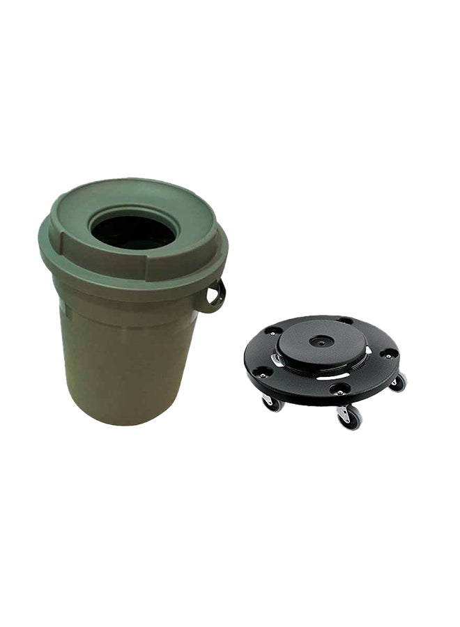 Garbage Can With Pedal Grey 80Liters
