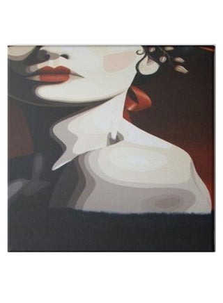 Girl Animation Hidden Frame Canvas Wall Painting Red/White/Black 50 x 50cm - v1594294867/N39188327A_1