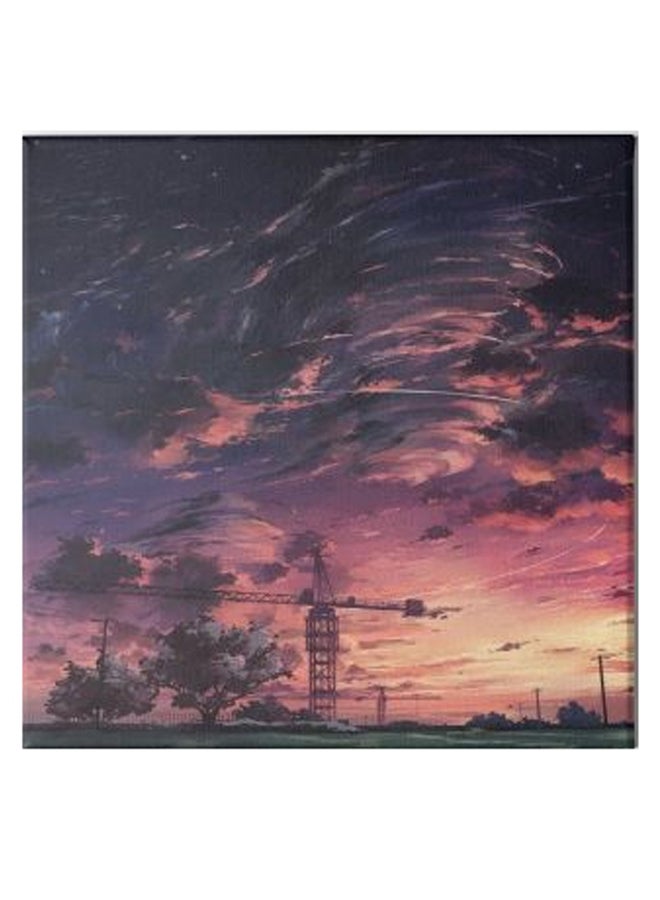 Nature Hidden Frame Canvas Wall Painting Pink/Grey/Black 50 x 50cm - Image 1