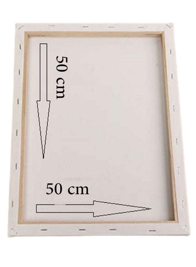 Girl Animation Hidden Frame Canvas Wall Painting Blue/Pink/Yellow 50 x 50cm - Image 2