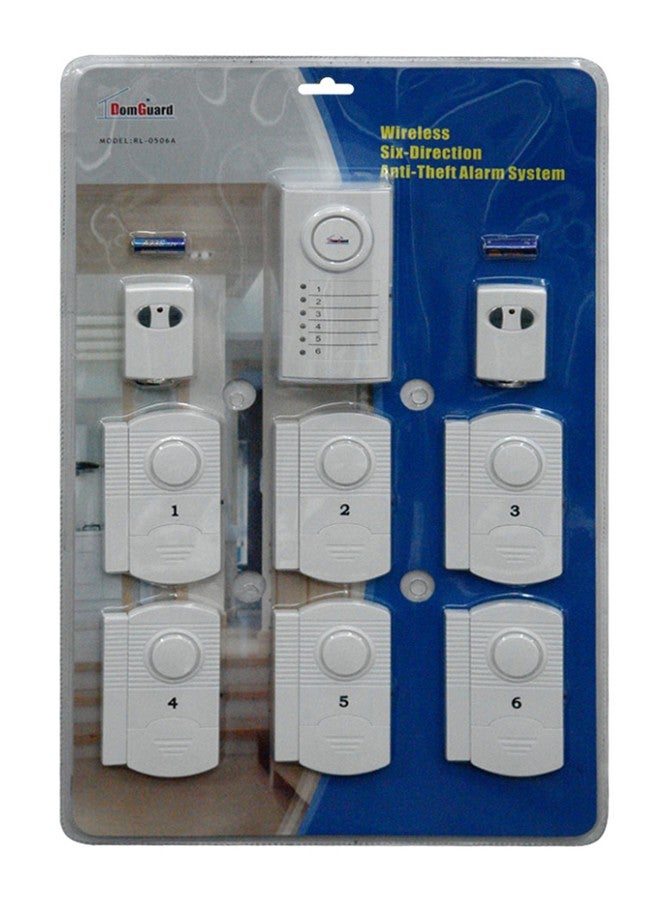 SUNTECH Wireless Six-Direction Anti-Theft Alarm System White 