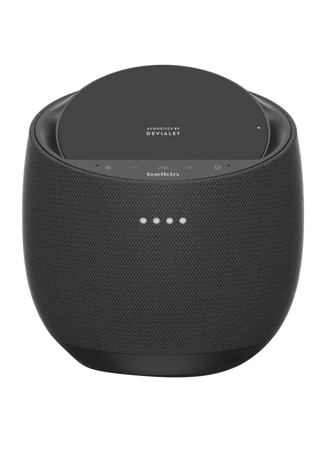 Soundform Elite Hi-Fi Smart Speaker + Wireless Charger, Alexa Voice-controlled Bluetooth Speaker - Devialet Sound Technology - Fast Wireless Charging For iPhone, Samsung Galaxy And More Black