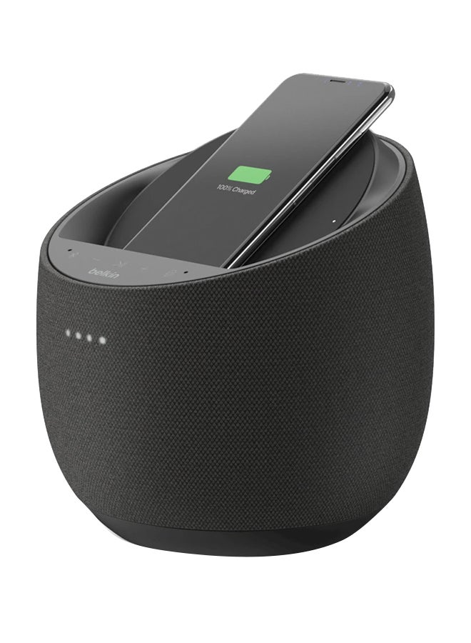 Soundform Elite Hi-Fi Smart Speaker + Wireless Charger, Alexa Voice-controlled Bluetooth Speaker - Devialet Sound Technology - Fast Wireless Charging For iPhone, Samsung Galaxy And More Black