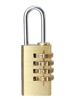Generic 4-Dial Combination Padlock Gold/Silver  - Image 2