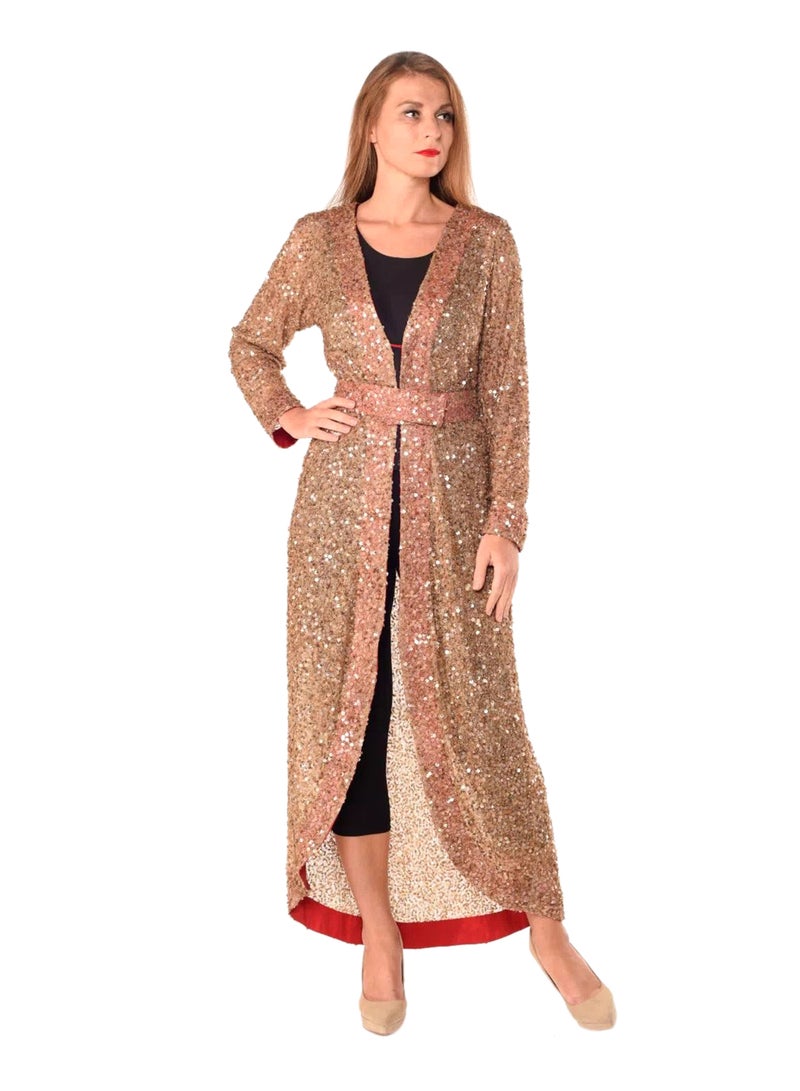 Sana'a Kayum Slimfit Sequenced Jacket Bronze  - Image 1