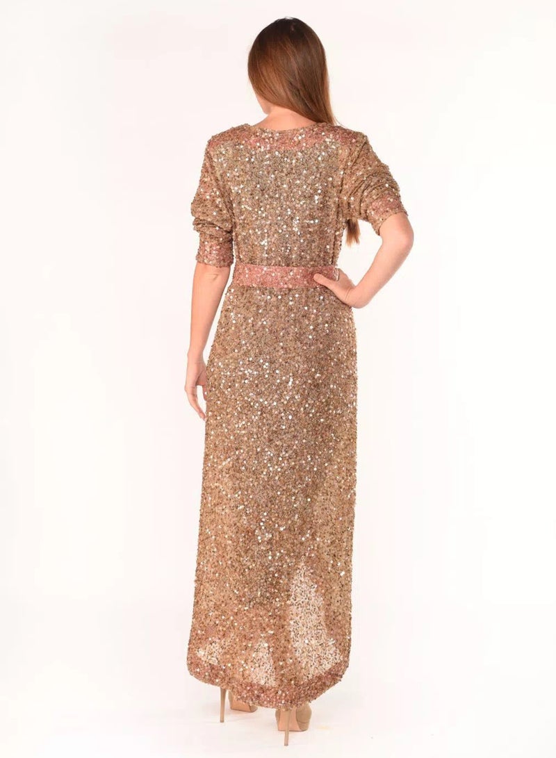 Sana'a Kayum Slimfit Sequenced Jacket Bronze  - Image 3