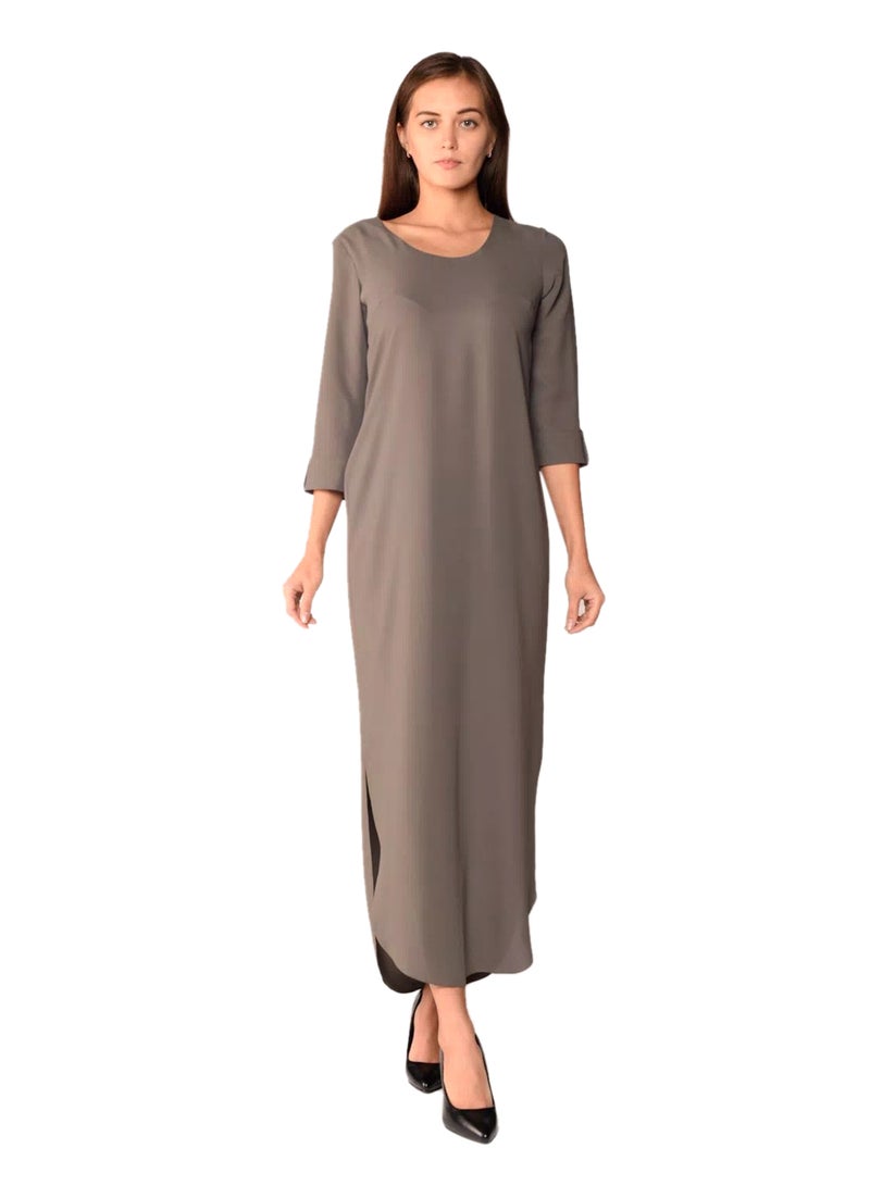 Sana'a Kayum - U-Shaped Kurta Grey - Image 1