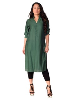 Classic Straight Kurta Emerald Green