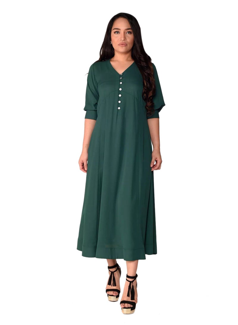 Sana'a Kayum Classic Tent Kurta Emerald Green  - Image 1
