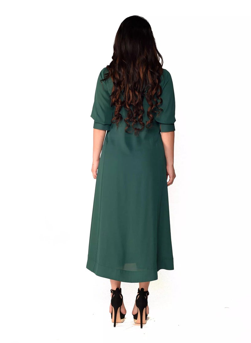 Sana'a Kayum Classic Tent Kurta Emerald Green  - Image 3