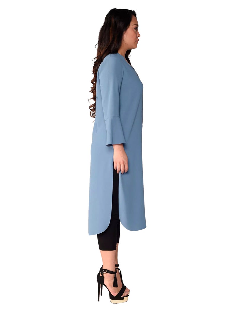 Sana'a Kayum Classic Shirt Kurta Vintage Blue  - Image 2