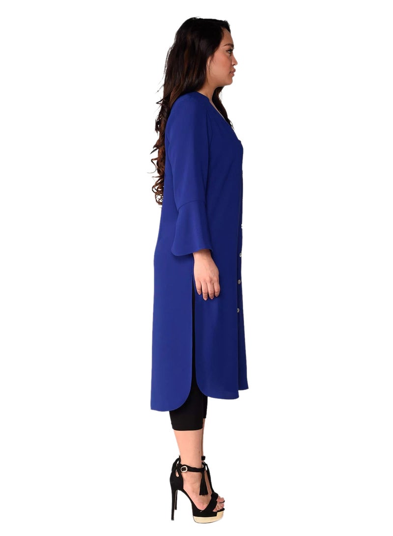 Sana'a Kayum - Classic Shirt Kurta Electric Blue - Image 1