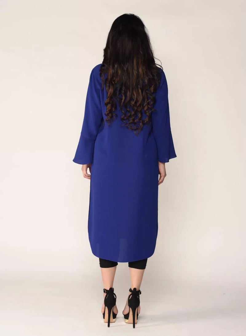Sana'a Kayum - Classic Shirt Kurta Electric Blue - Image 1