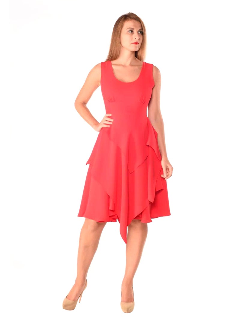 Sana'a Kayum Classic Shirt Dress Cherry Red  - Image 1