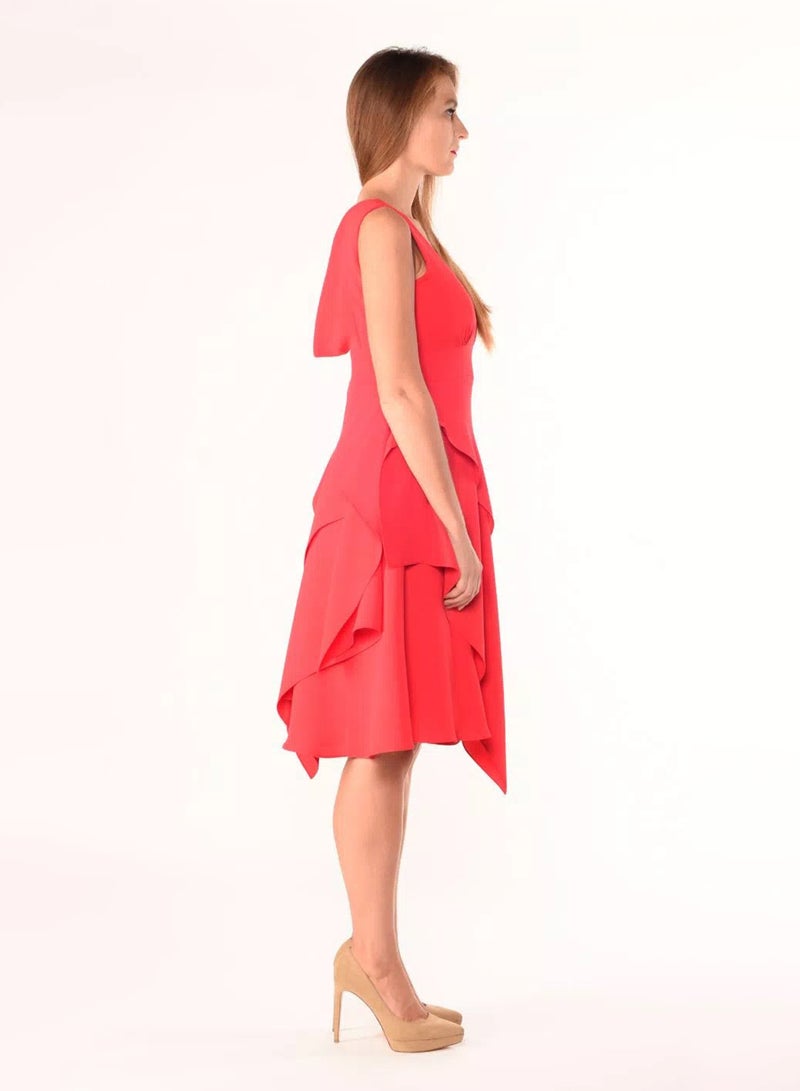 Sana'a Kayum Classic Shirt Dress Cherry Red  - Image 2