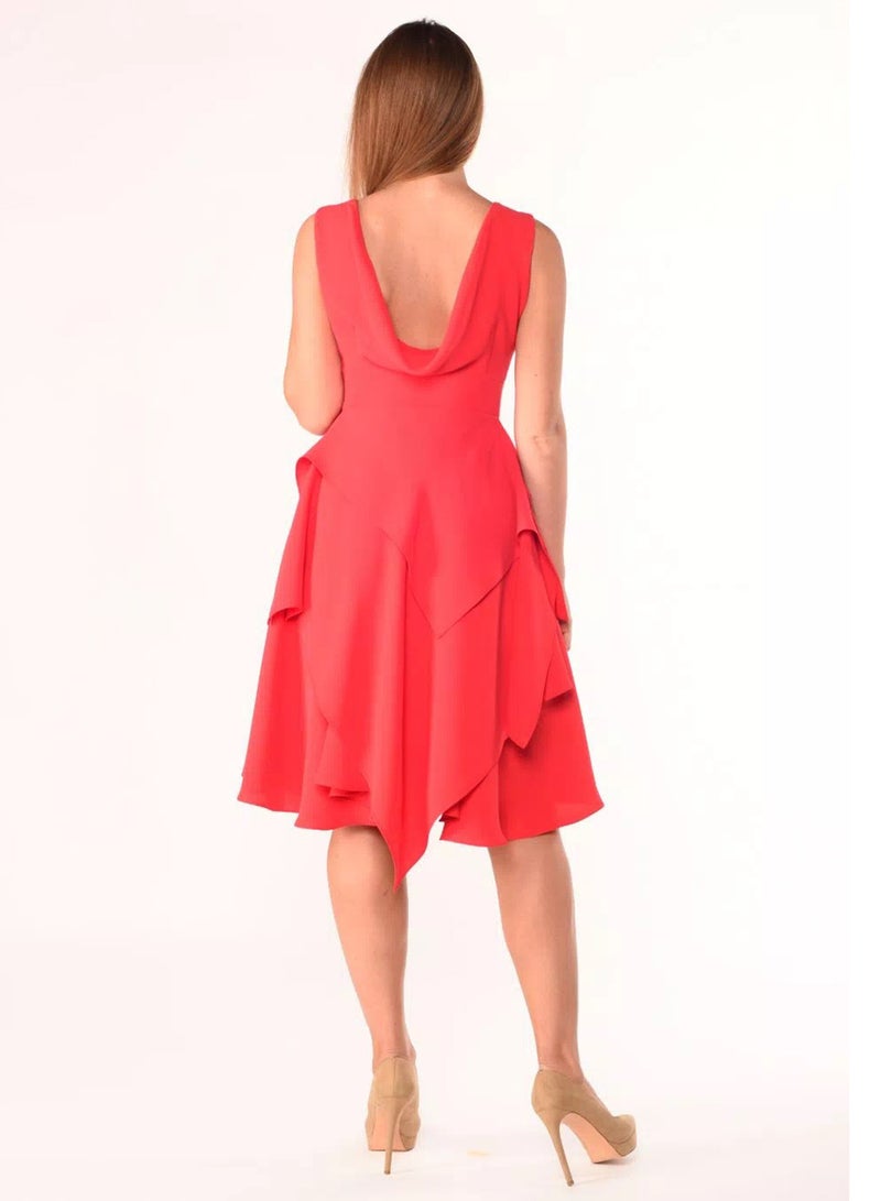 Sana'a Kayum Classic Shirt Dress Cherry Red  - Image 3