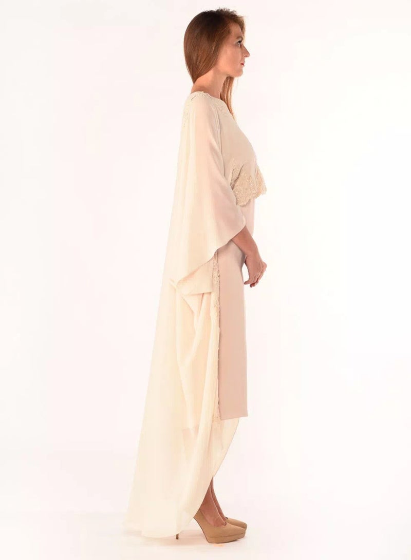 Sana'a Kayum - U-Shaped Dress Cream - Image 1