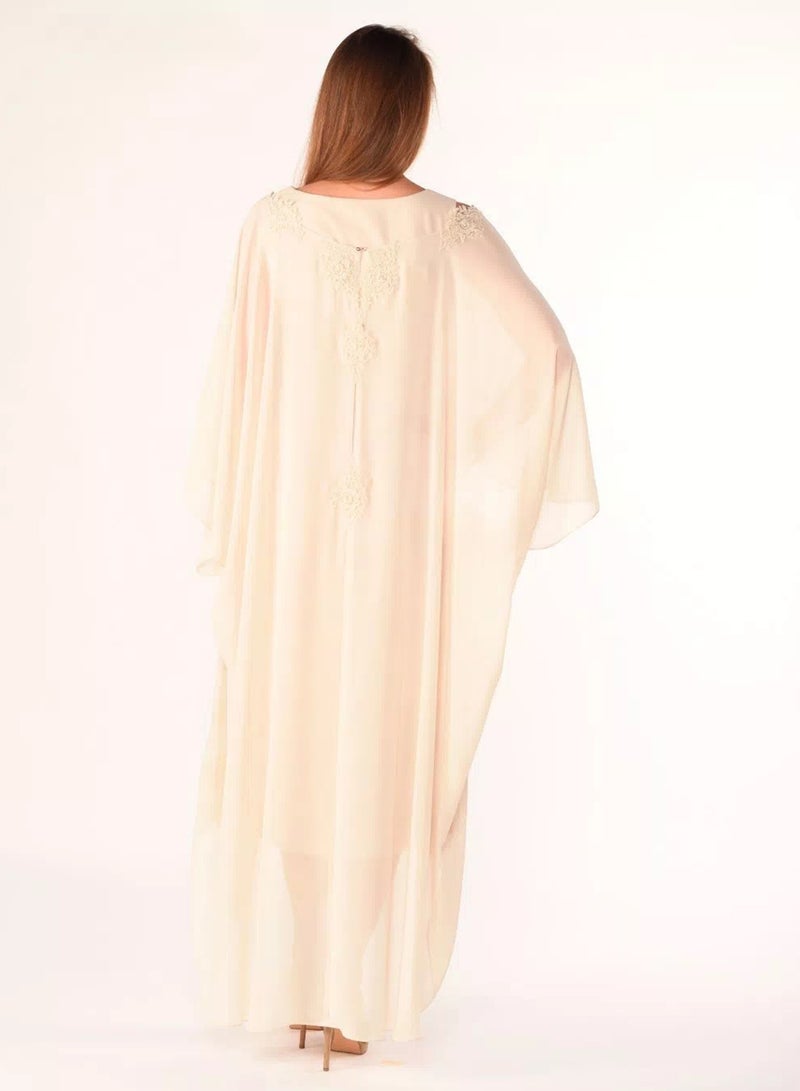 Sana'a Kayum - U-Shaped Dress Cream - Image 1