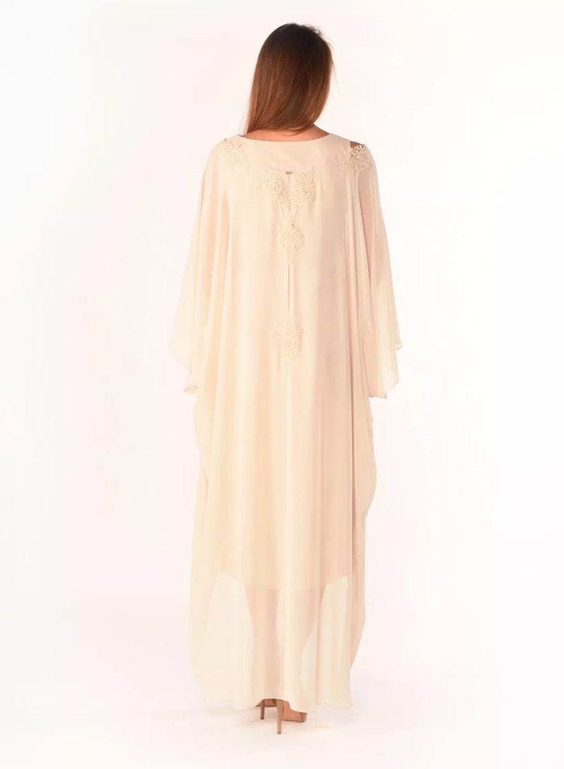 Sana'a Kayum - U-Shaped Dress Cream - Image 1