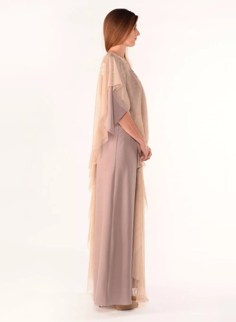 Sana'a Kayum U-Shaped Dress Beige  - Image 2
