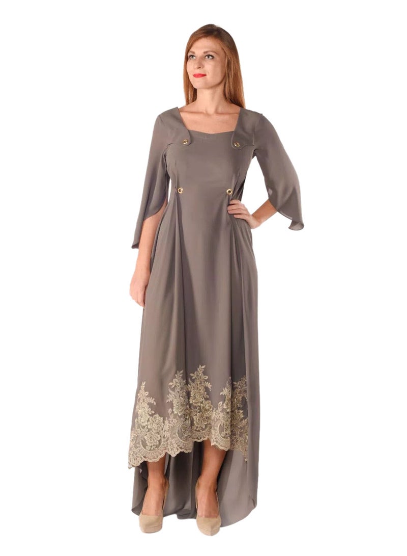 Sana'a Kayum Classic Straight Dress Grey  - Image 1