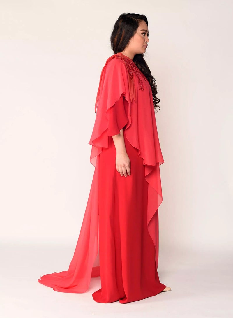 Sana'a Kayum - Classic Party Dress Cherry Red - Image 1