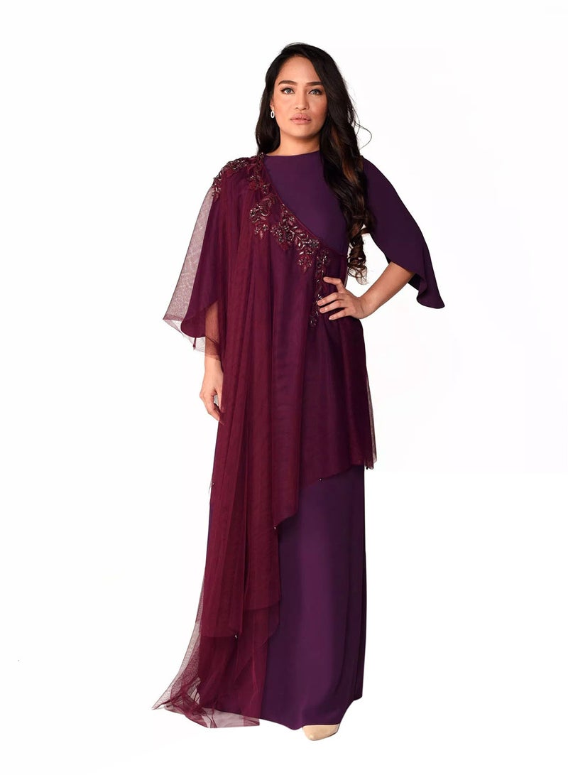 Sana'a Kayum - Arabian Day Dress Wine - Image 1