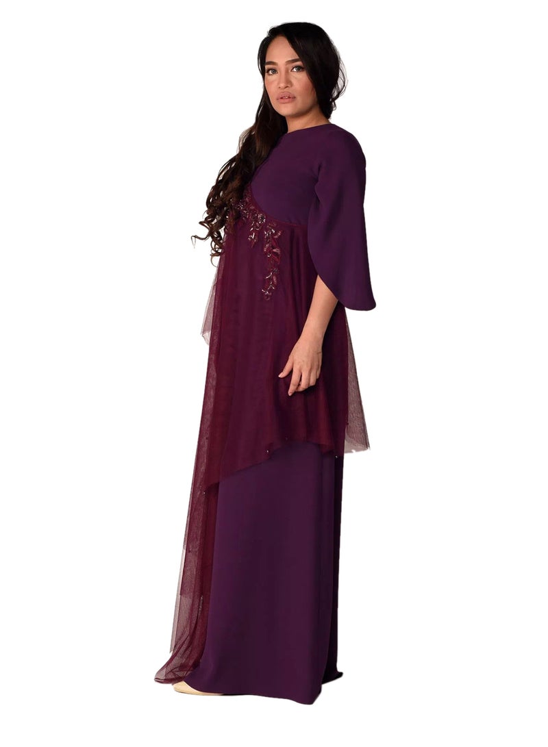 Sana'a Kayum - Arabian Day Dress Wine - Image 1