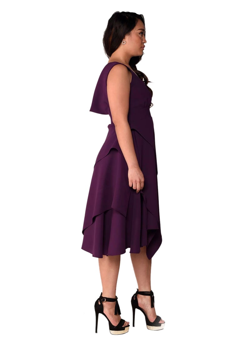 Sana'a Kayum - Classic Layered Dress Wine - Image 1