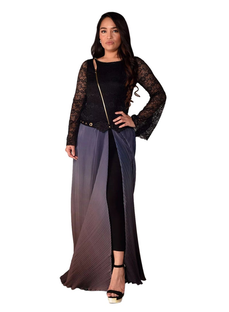 Sana'a Kayum Arabian Day Dress Black/Lavender  - Image 1