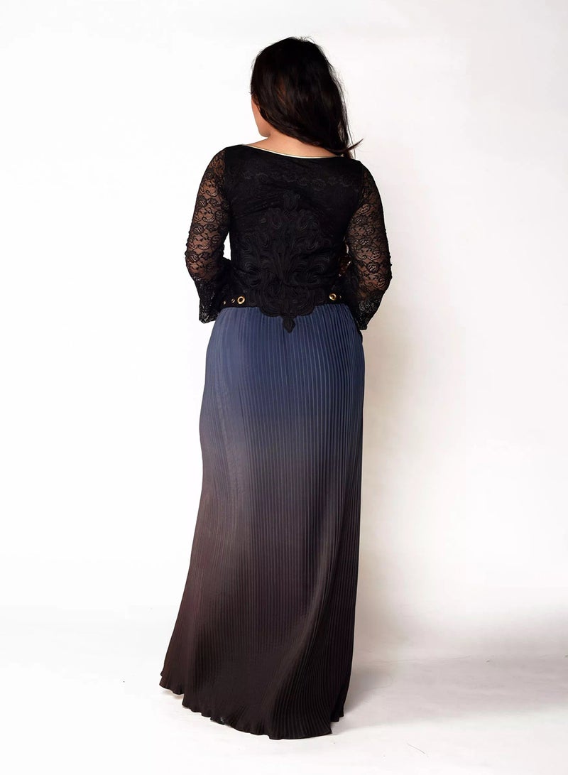 Sana'a Kayum Arabian Day Dress Black/Lavender  - Image 3