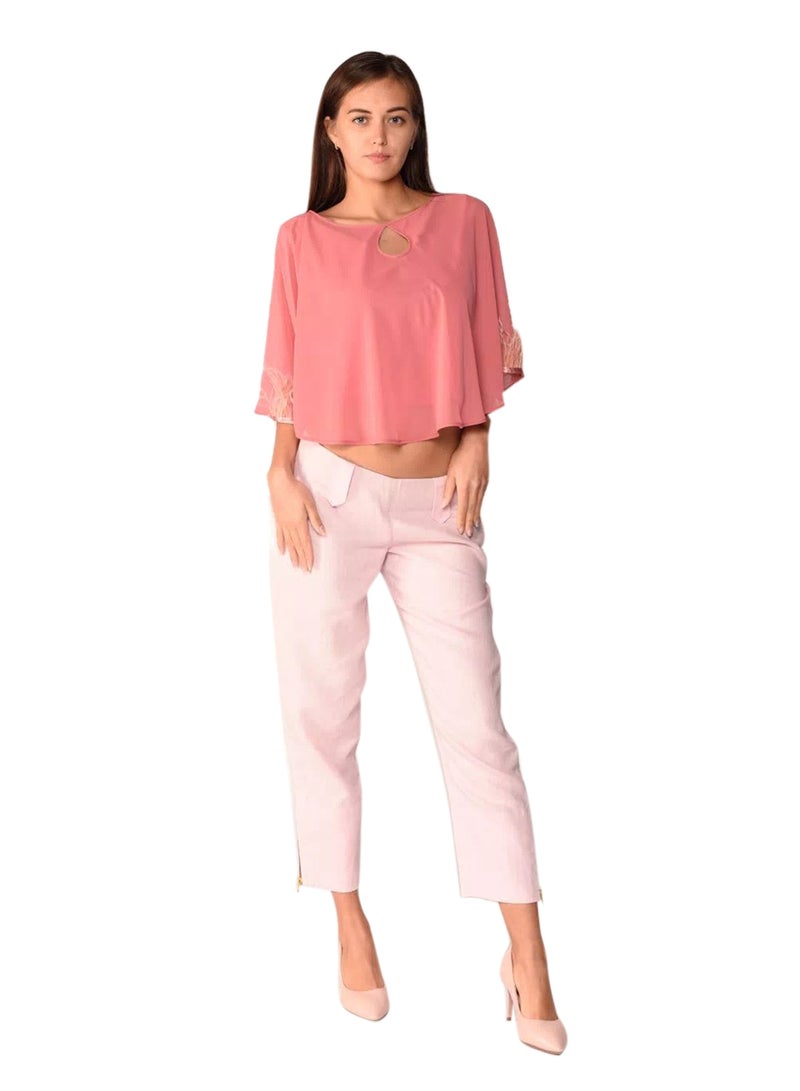 Sana'a Kayum Linen Pants Cool Pink  - Image 1