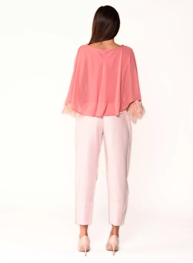 Sana'a Kayum Linen Pants Cool Pink  - Image 3
