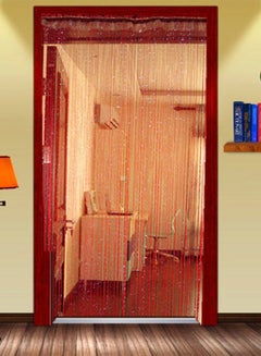 ماركة غير محددة ستارة للباب بتصميم خيوط منفصلة لامعة أحمر 100x200Ø³Ù†ØªÙŠÙ…ØªØ±  - Image 1