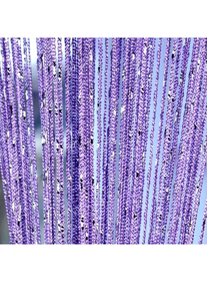 Shiny Tassel String Doorway Curtain Purple 100x200cm - Image 3