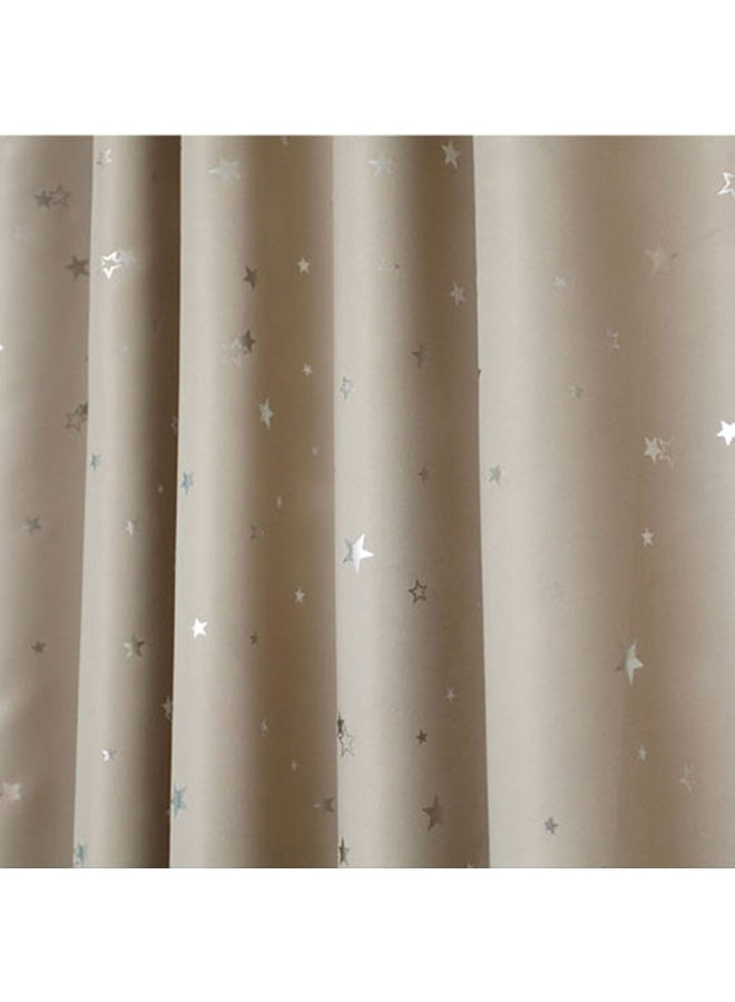 Printed Blackout Window Curtains Beige 98x40inch  - Image 2