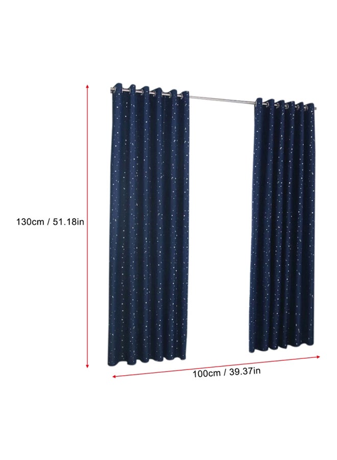 Printed Blackout Window Curtains Navy Blue 98x40inch - v1594301055/N39244302A_2